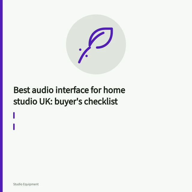 Audio interface with XLR and jack cables plugged in for home studio recording. Best audio interface for home studio UK: buyer's checklist