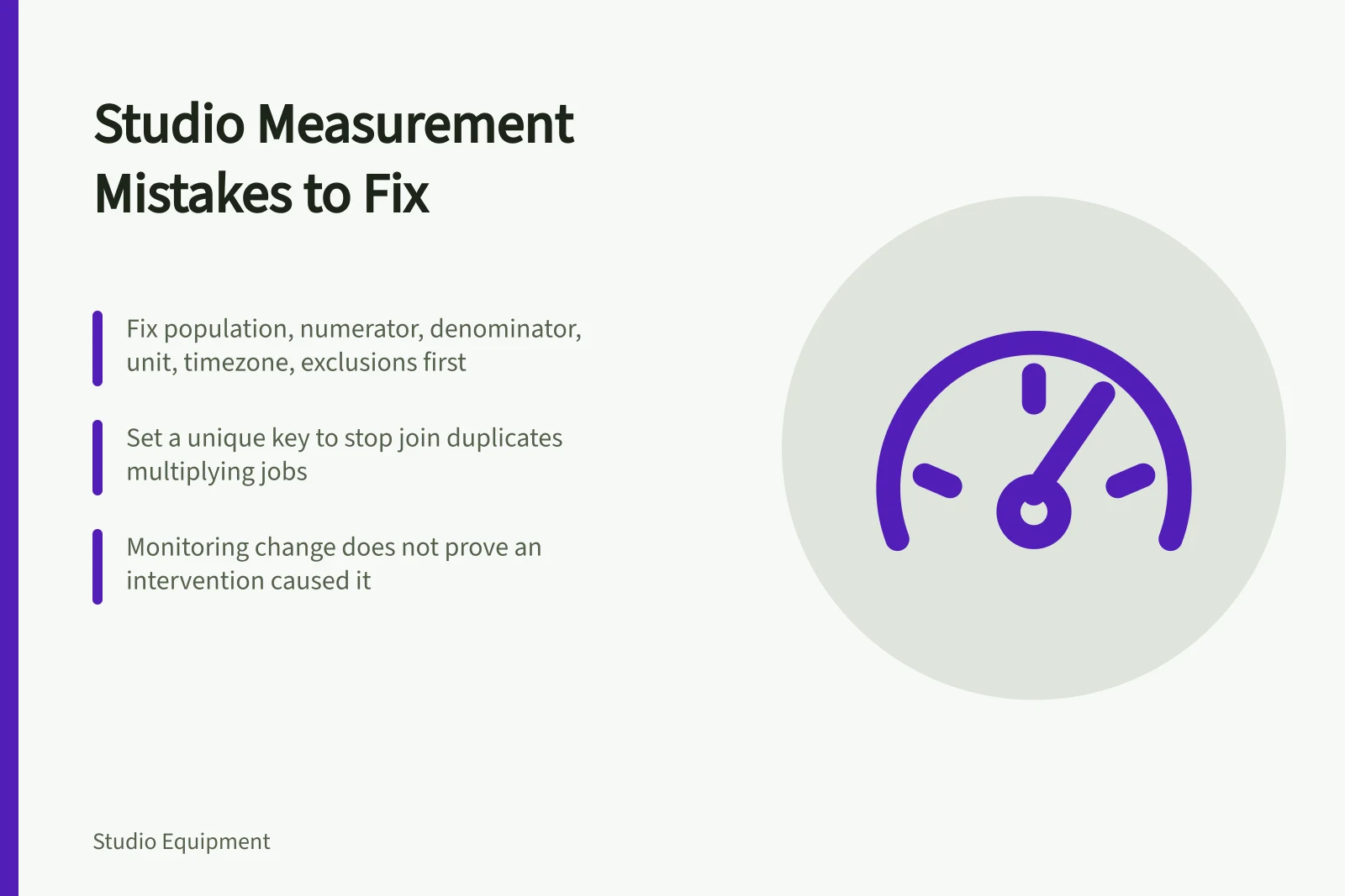 Card listing studio measurement mistakes and corrective steps