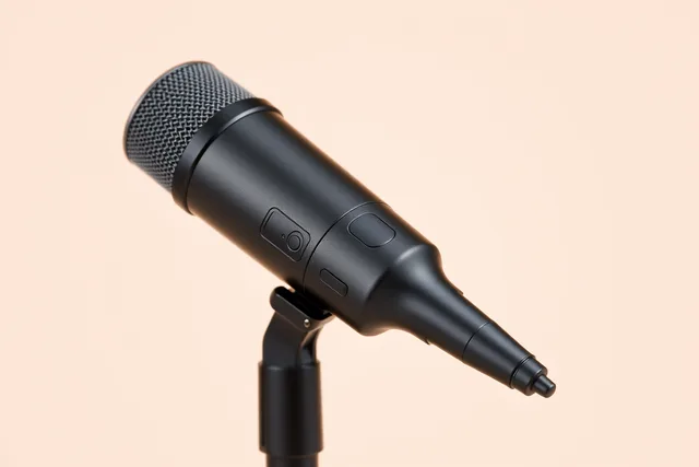 RODE NT-USB+ desktop USB microphone in stand with pop filter. Studio USB microphone comparison: what three UK suppliers state